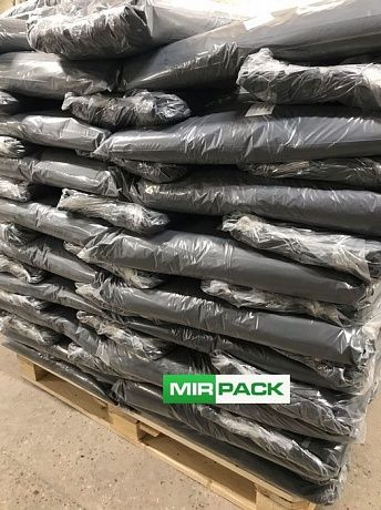 Мешки для мусора 90 литров, 35 мкм, черные, в пачках 500 шт - 2х слойные до 30 кг - Вид 8